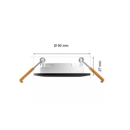 Philips - LED RGBW Prigušiva ugradbena lampa za kupatilo Hue SLIM LED/8,3W/230V 2000-6500K IP44 crno