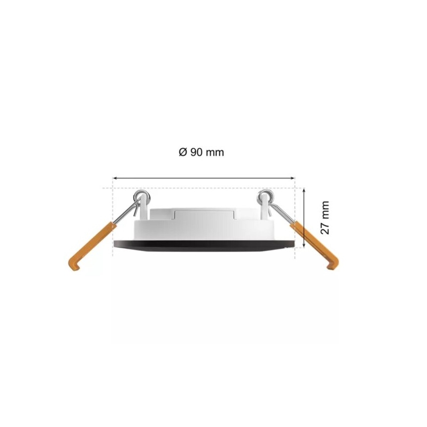 Philips - LED RGBW Prigušiva ugradbena lampa za kupatilo Hue SLIM LED/8,3W/230V 2000-6500K IP44 crno