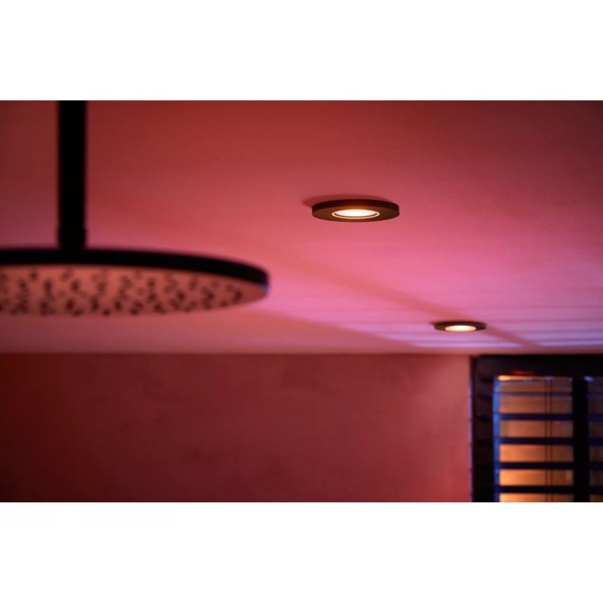 Philips - LED RGBW Prigušiva ugradbena lampa za kupatilo Hue XAMENTO 1xGU10/4,2W/230V 2000-6500K IP44