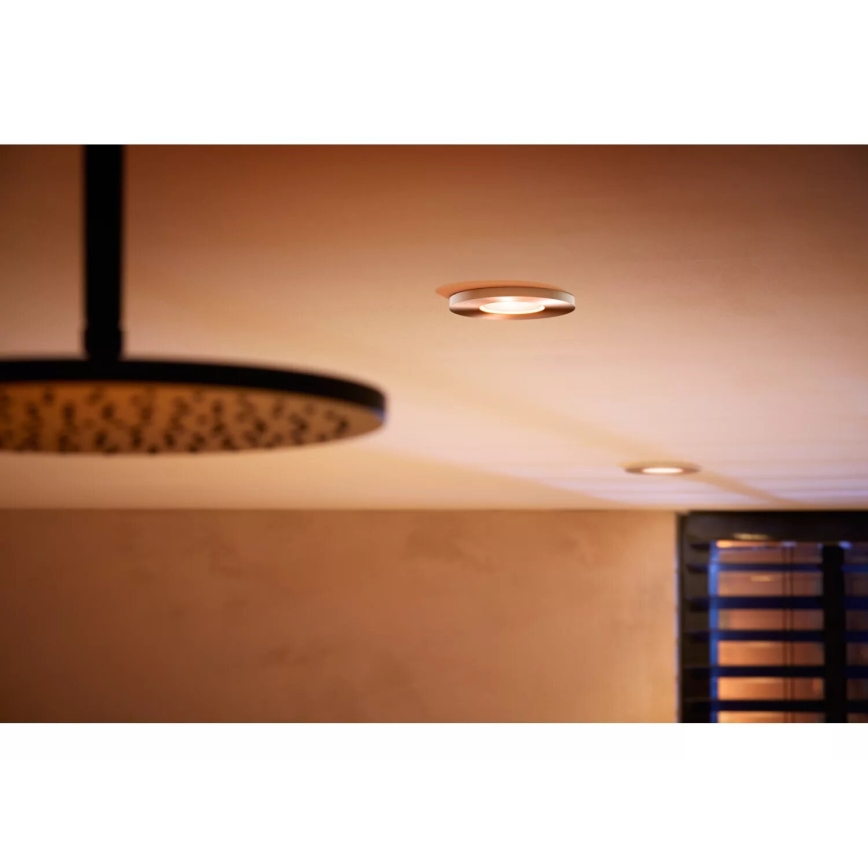 Philips - LED RGBW Prigušiva ugradbena lampa za kupatilo Hue XAMENTO 1xGU10/4,2W/230V 2000-6500K IP44