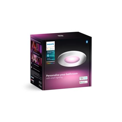 Philips - LED RGBW Prigušiva ugradbena lampa za kupatilo Hue XAMENTO 1xGU10/4,2W/230V 2000-6500K IP44