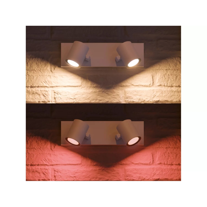 Philips - LED RGBW Prigušivo reflektorsko svetlo Hue ARGENTA 2xGU10/4,2W/230V 2000-6500K