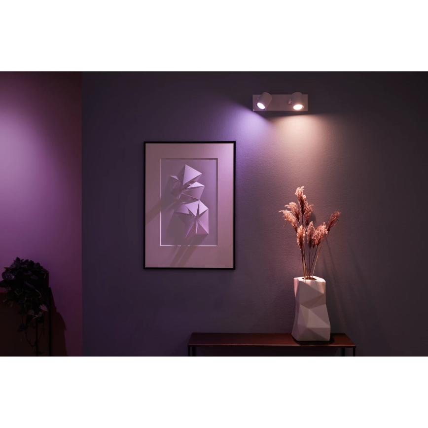 Philips - LED RGBW Prigušivo reflektorsko svetlo Hue ARGENTA 2xGU10/4,2W/230V 2000-6500K