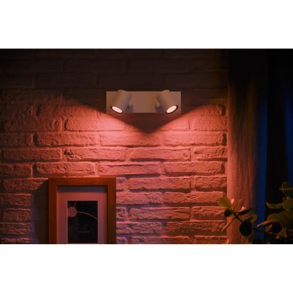 Philips - LED RGBW Prigušivo reflektorsko svetlo Hue ARGENTA 2xGU10/4,2W/230V 2000-6500K