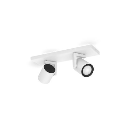 Philips - LED RGBW Prigušivo reflektorsko svetlo Hue ARGENTA 2xGU10/4,2W/230V 2000-6500K