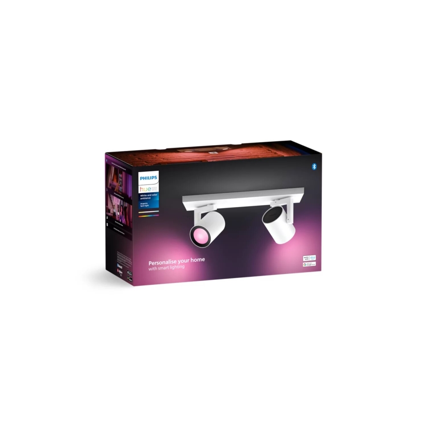 Philips - LED RGBW Prigušivo reflektorsko svetlo Hue ARGENTA 2xGU10/4,2W/230V 2000-6500K