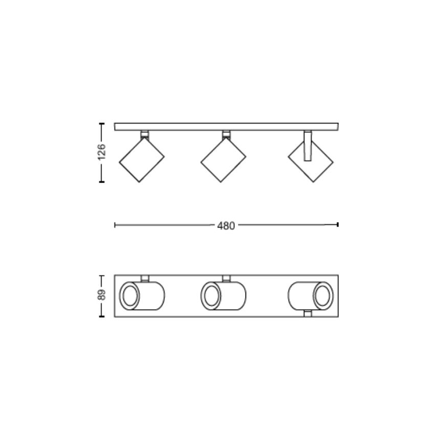 Philips - LED RGBW Prigušivo reflektorsko svetlo Hue ARGENTA 3xGU10/4,2W/230V 2000-6500K