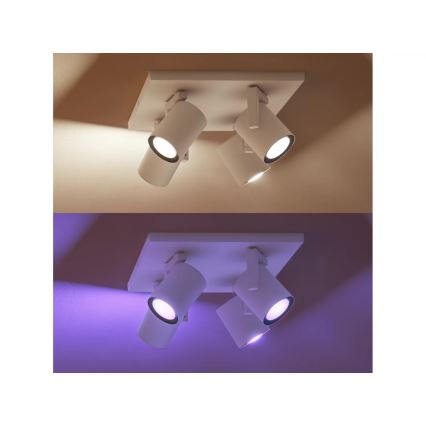 Philips - LED RGBW Prigušivo reflektorsko svetlo Hue ARGENTA 4xGU10/4,2W/230V 2000-6500K