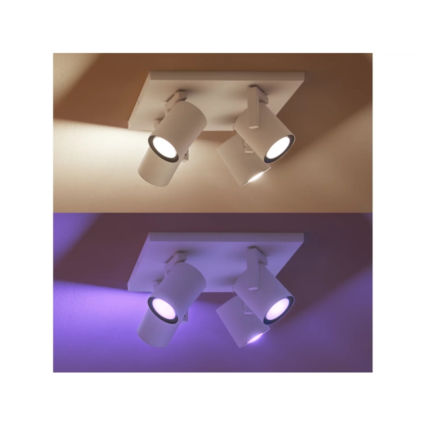 Philips - LED RGBW Prigušivo reflektorsko svetlo Hue ARGENTA 4xGU10/4,2W/230V 2000-6500K