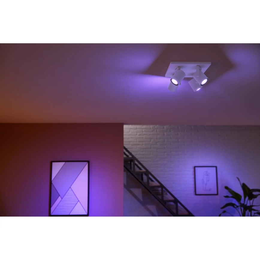 Philips - LED RGBW Prigušivo reflektorsko svetlo Hue ARGENTA 4xGU10/4,2W/230V 2000-6500K