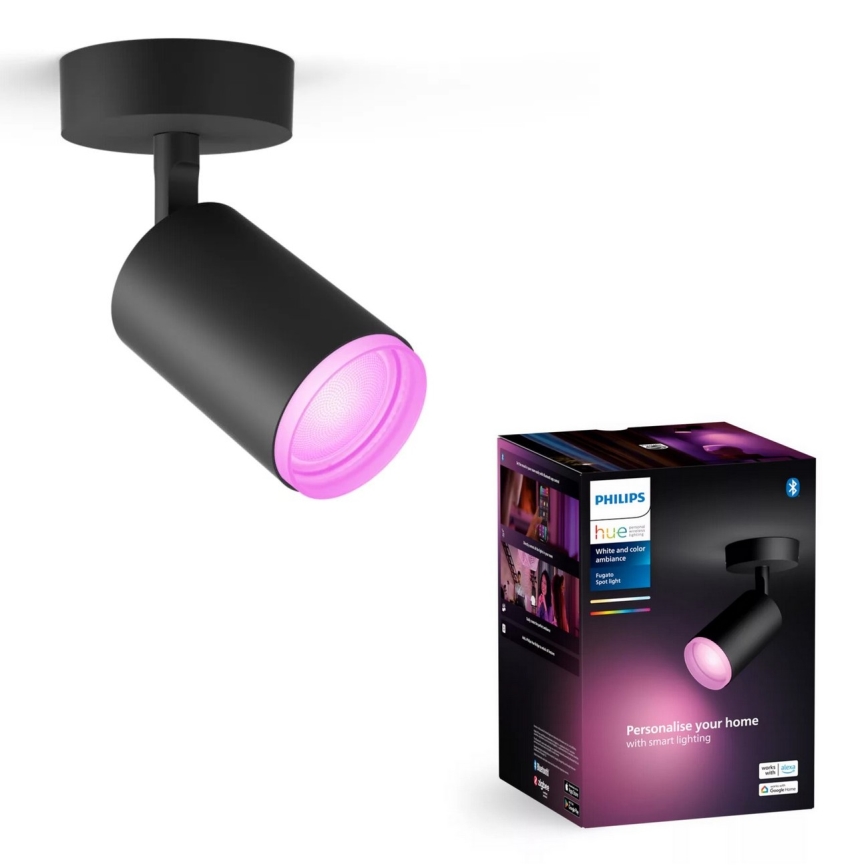 Philips - LED RGBW Prigušivo reflektorsko svetlo Hue FUGATO 1xGU10/4,2W/230V 2000-6500K crno