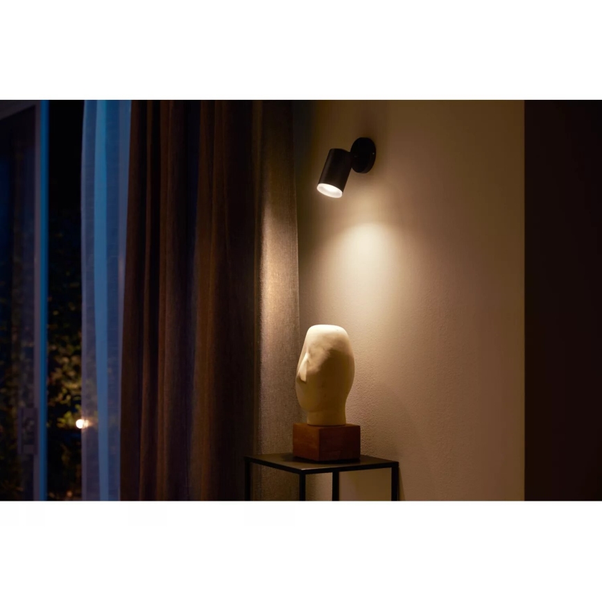 Philips - LED RGBW Prigušivo reflektorsko svetlo Hue FUGATO 1xGU10/4,2W/230V 2000-6500K crno