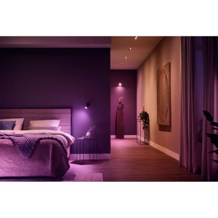 Philips - LED RGBW Prigušivo reflektorsko svetlo Hue FUGATO 1xGU10/4,2W/230V 2000-6500K crno