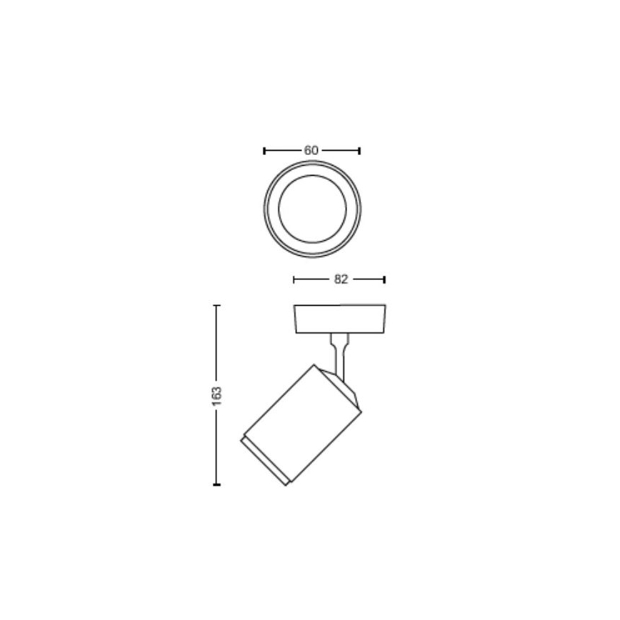 Philips - LED RGBW Prigušivo reflektorsko svetlo Hue FUGATO 1xGU10/4,2W/230V 2000-6500K crno