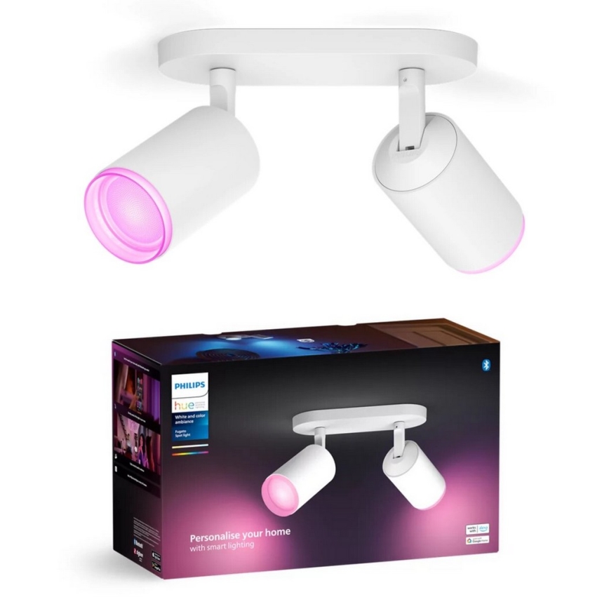 Philips - LED RGBW Prigušivo reflektorsko svetlo Hue FUGATO 2xGU10/4,2W/230V 2000-6500K bela