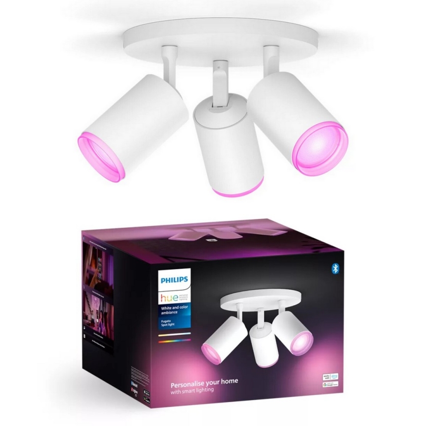 Philips - LED RGBW Prigušivo reflektorsko svetlo Hue FUGATO 3xGU10/4,2W/230V 2000-6500K bela