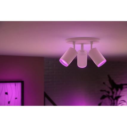 Philips - LED RGBW Prigušivo reflektorsko svetlo Hue FUGATO 3xGU10/4,2W/230V 2000-6500K bela