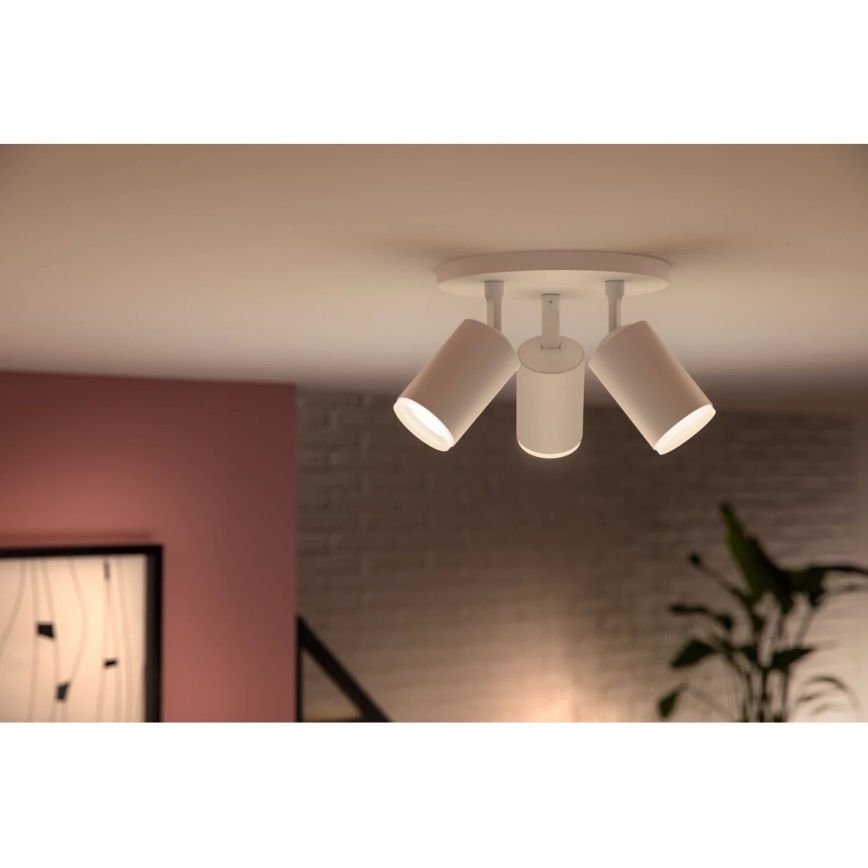 Philips - LED RGBW Prigušivo reflektorsko svetlo Hue FUGATO 3xGU10/4,2W/230V 2000-6500K bela