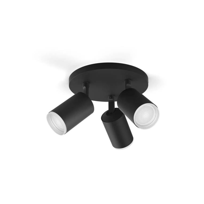 Philips - LED RGBW Prigušivo reflektorsko svetlo Hue FUGATO 3xGU10/4,2W/230V 2000-6500K crno