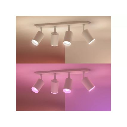 Philips - LED RGBW Prigušivo reflektorsko svetlo Hue FUGATO 4xGU10/4,2W/230V 2000-6500K bela
