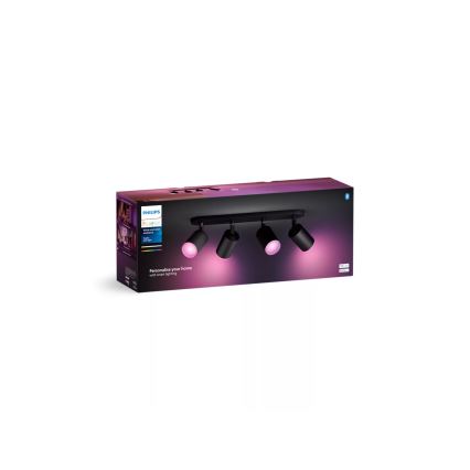 Philips - LED RGBW Prigušivo reflektorsko svetlo Hue FUGATO 4xGU10/4,2W/230V 2000-6500K crno