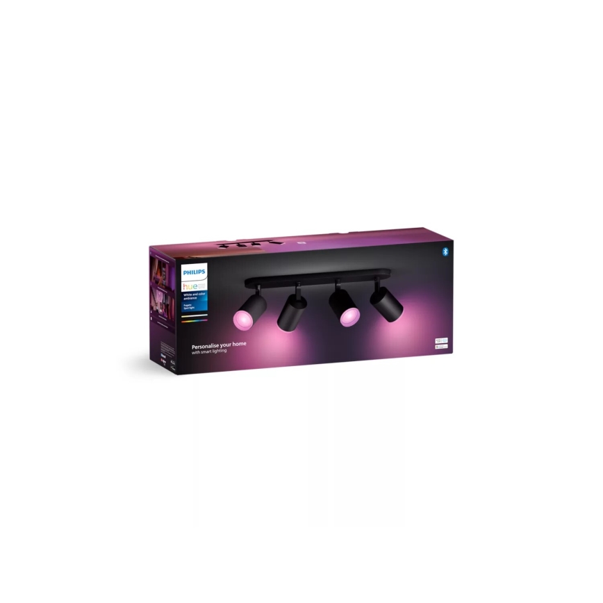 Philips - LED RGBW Prigušivo reflektorsko svetlo Hue FUGATO 4xGU10/4,2W/230V 2000-6500K crno