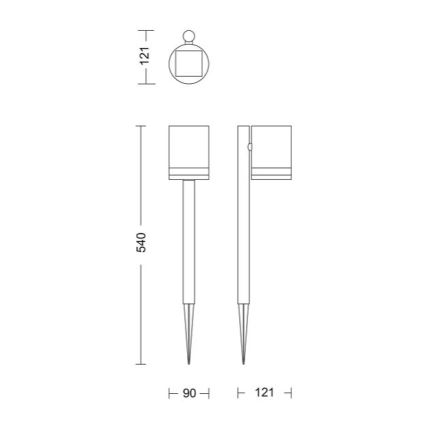 Philips - LED Solarna lampa FYCE LED/1,5W/3,7V 1200 mAh IP44