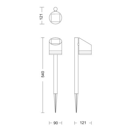 Philips - LED Solarna lampa FYCE LED/1,5W/3,7V 1200 mAh IP44