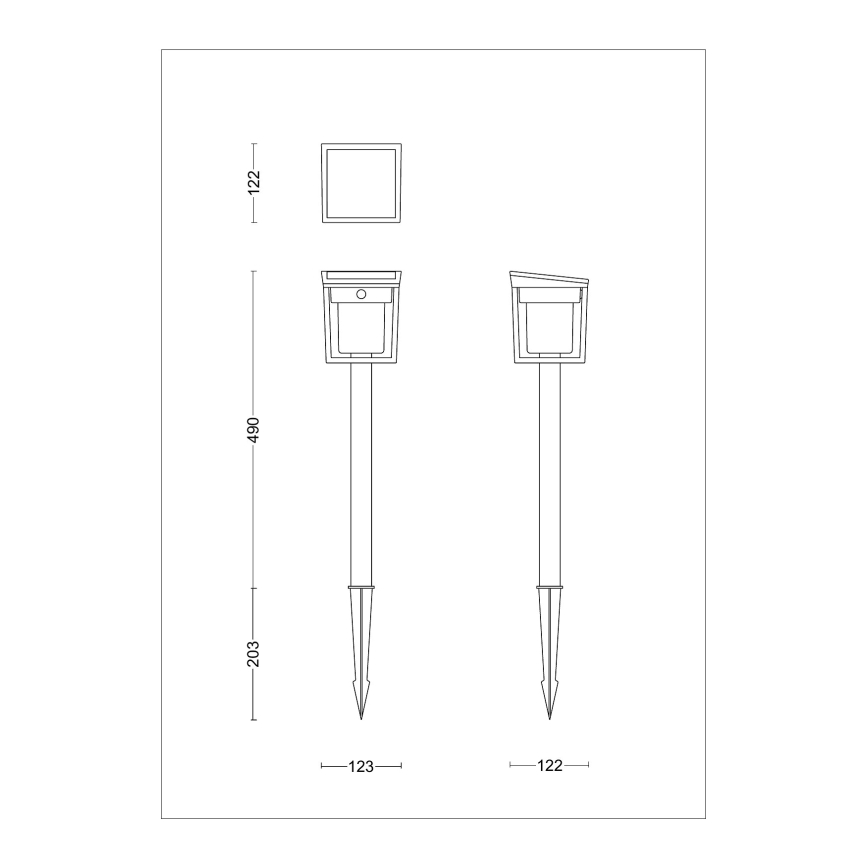 Philips - LED Solarna lampa sa senzorom BLAISE LED/1,5W/3,7V 2600 mAh 3000K IP44