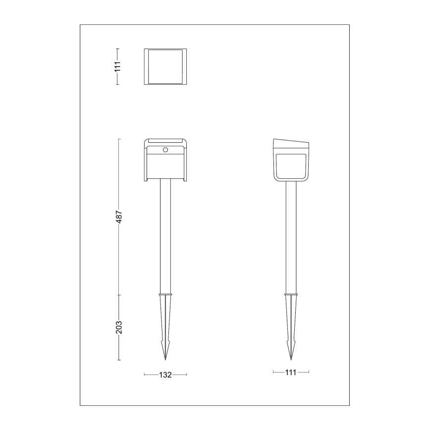 Philips - LED Solarna lampa sa senzorom EZRA LED/1,8W/3,7V 2600 mAh 3000K IP44