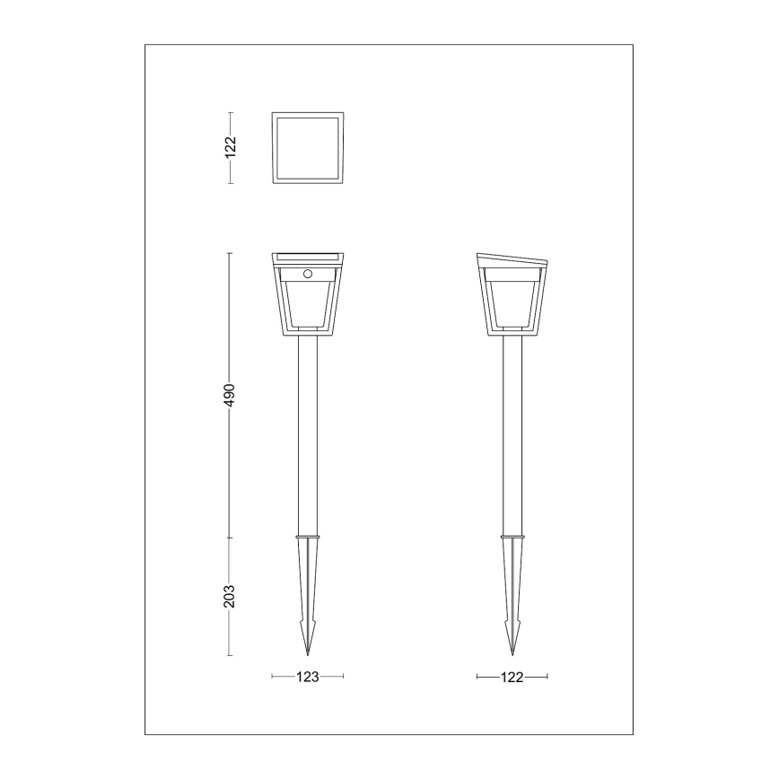 Philips - LED Solarna lampa sa senzorom NISSA LED/1,8W/3,7V 2600 mAh 3000K IP44
