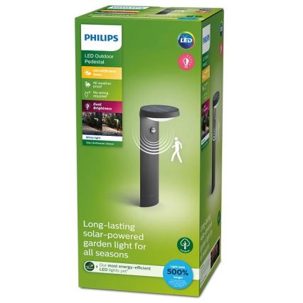Philips - LED Solarna lampa sa senzorom LED/1,2W/4V 1800 mAh 3000K IP44