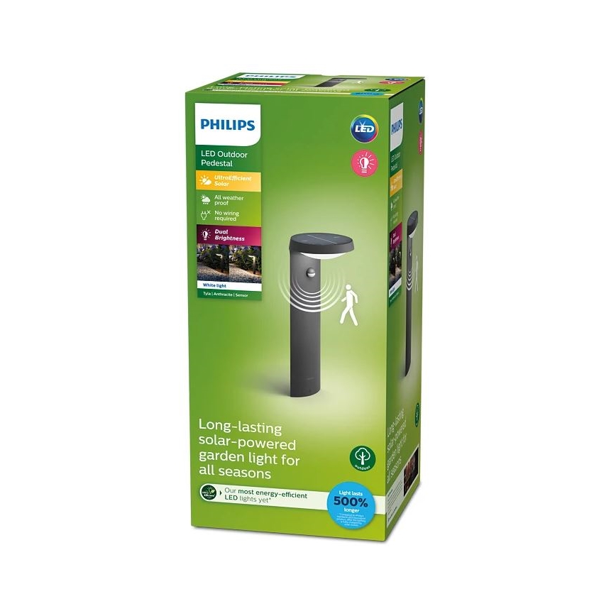 Philips - LED Solarna lampa sa senzorom LED/1,2W/4V 1800 mAh 3000K IP44