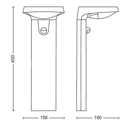 Philips - LED Solarna lampa sa senzorom LED/1,2W/4V 1800 mAh 3000K IP44