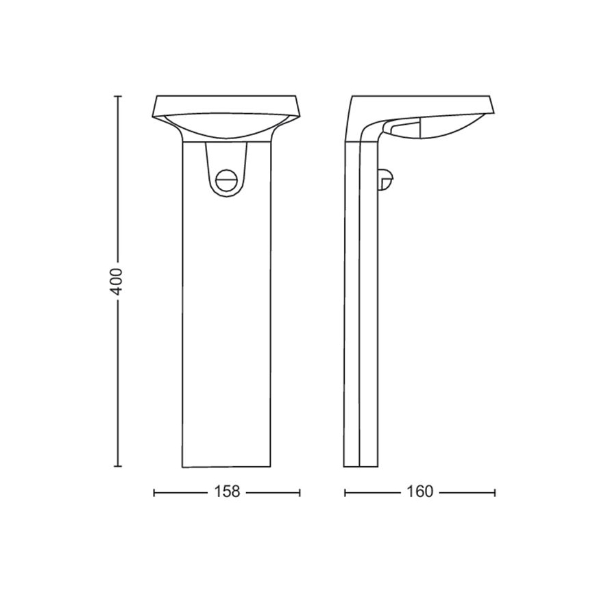 Philips - LED Solarna lampa sa senzorom LED/1,2W/4V 1800 mAh 3000K IP44