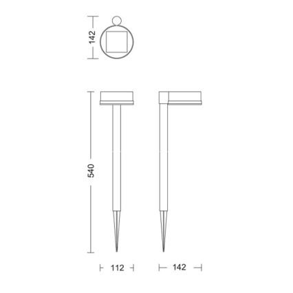 Philips - LED Solarna lampa VYNCE LED/1,5W/3,7V 1500 mAh IP44