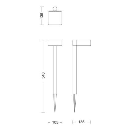 Philips - LED Solarna lampa VYNCE LED/1,5W/3,7V 1500 mAh IP44