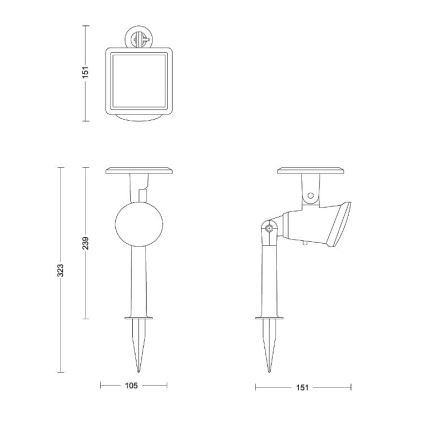 Philips - LED solarna reflektorska lampa JIVIX LED/1,4W/3,7V 1800 mAh IP44