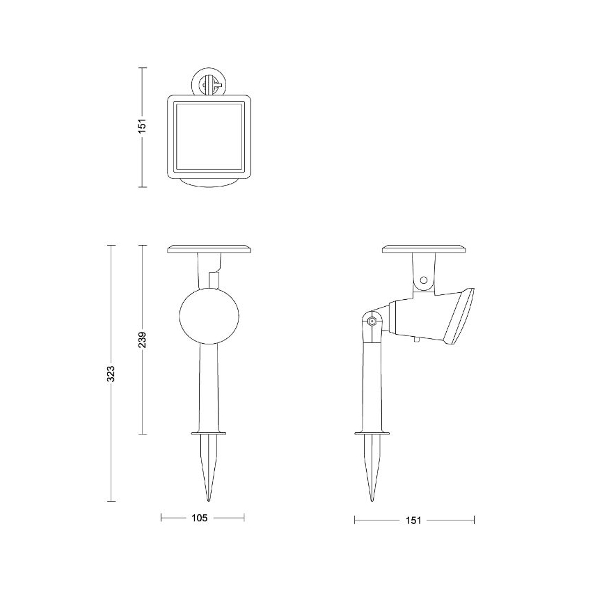 Philips - LED solarna reflektorska lampa JIVIX LED/1,4W/3,7V 1800 mAh IP44