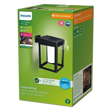 Philips - LED Solarna zidna lampa sa senzorom CAMILL LED/1,4W/3,7V 2000 mAh IP44