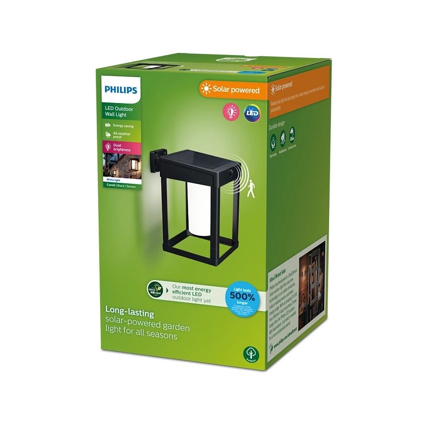 Philips - LED Solarna zidna lampa sa senzorom CAMILL LED/1,4W/3,7V 2000 mAh IP44