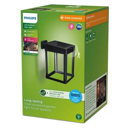 Philips - LED Solarna zidna lampa sa senzorom CAMILL LED/1,4W/3,7V 2000 mAh IP44