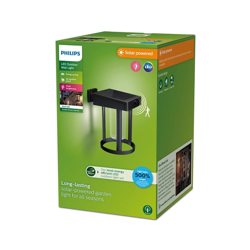 Philips - LED Solarna zidna lampa sa senzorom CAMILL LED/1,4W/3,7V 2000 mAh IP44