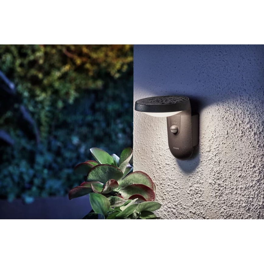 Philips - LED Solarna zidna lampa sa senzorom LED/1,2W/4V 1800 mAh 3000K IP44
