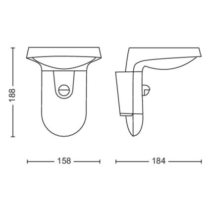 Philips - LED Solarna zidna lampa sa senzorom LED/1,2W/4V 1800 mAh 3000K IP44