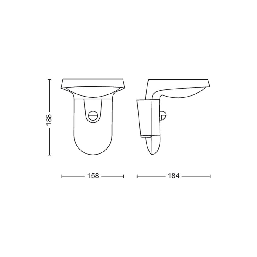 Philips - LED Solarna zidna lampa sa senzorom LED/1,2W/4V 1800 mAh 3000K IP44
