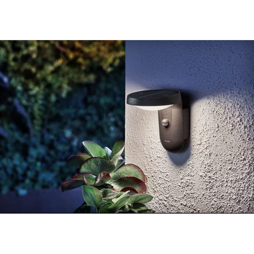 Philips - LED Solarna zidna lampa sa senzorom LED/1,2W/4V 1800 mAh 4000K IP44