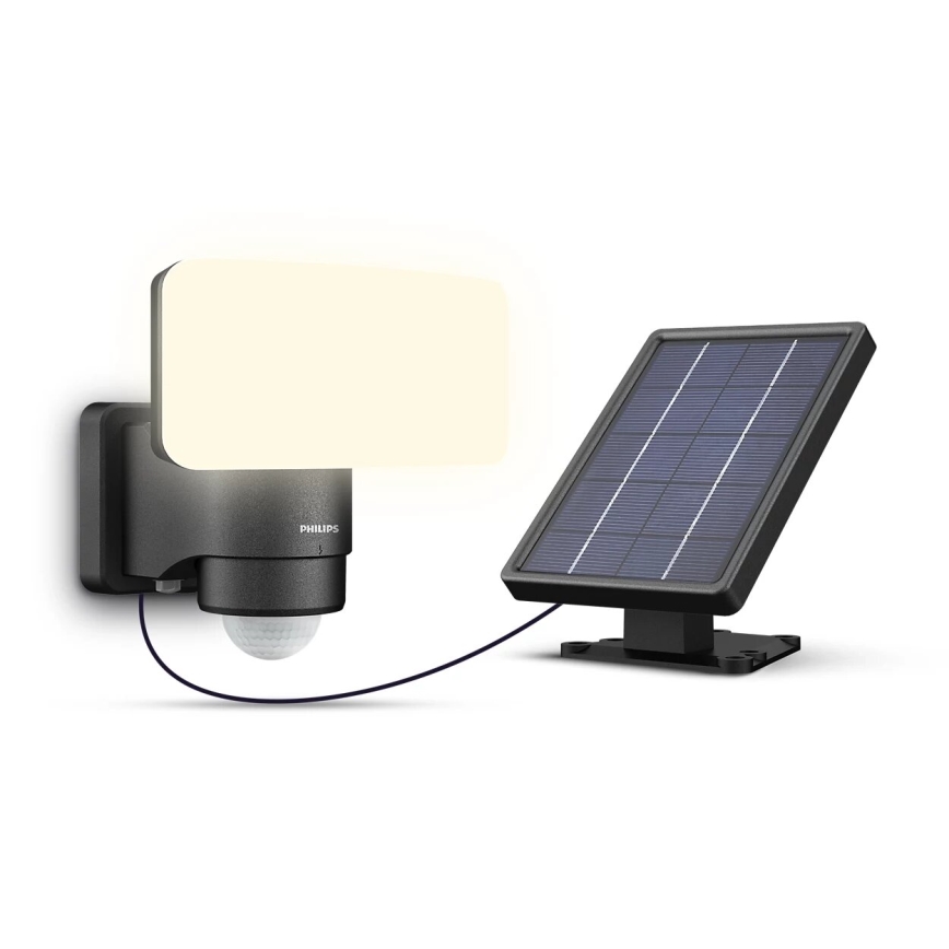 Philips - LED Solarna zidna lampa sa senzorom TYLUS LED/6W/3,7V 2600 mAh 5000K IP44