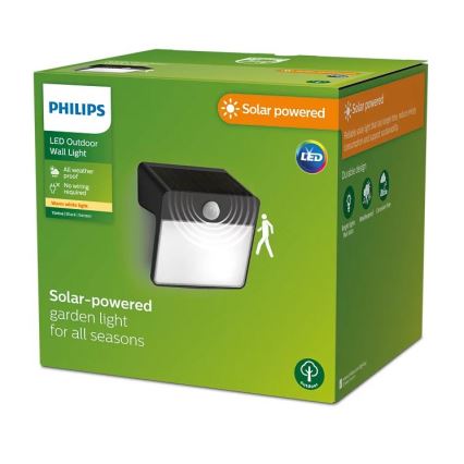 Philips - LED Solarna zidna lampa sa senzorom YARIXA LED/2,2W/3,7V 600 mAh IP44