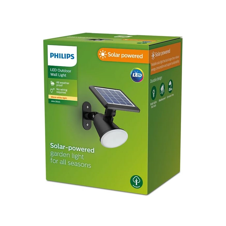 Philips - LED Solarna zidna rasveta JIVIX LED/1,4W/3,7V 1800 mAh IP44